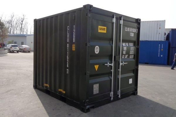 10ft-green-3-4 8Ft One Trip Shipping Container (Green)