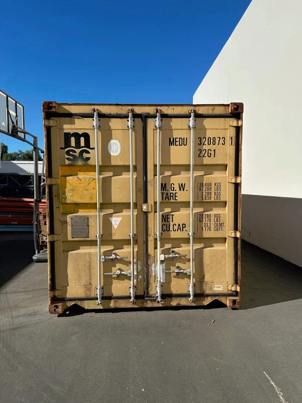 s-l1600-8-16 Used 20ft Conex Shipping / Storage Container – Yellow/Gold – Priced to Sell!